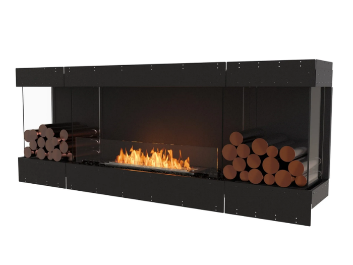 FLEX 78BY BX2 - Bioethanol steel Fireplace insert with Panoramic Glass _ EcoSmart Fire